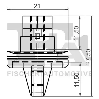 Кліпса кріплення (затискач) FA1 (Fischer automotive one) 11401515