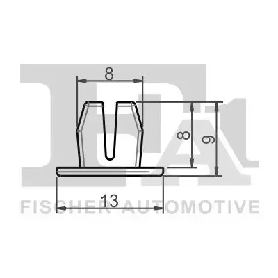 Кліпса кріплення (затискач) FA1 (Fischer automotive one) 21600075