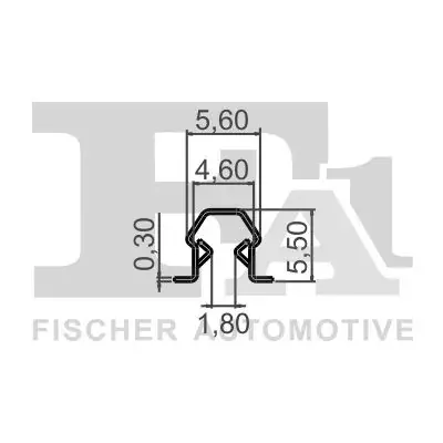 Кліпса кріплення (затискач) FA1 (Fischer automotive one) 22400425