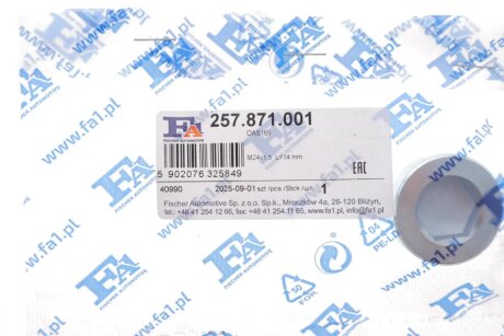 Масляные пробки/M24x15 L=14 fa1 (fischer automotive one) 257871001