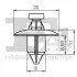 Кліпса кріплення (затискач) FA1 (Fischer automotive one) 55300015