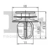 Кліпса кріплення (затискач) FA1 (Fischer automotive one) 73400045