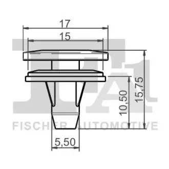 Кліпса кріплення (затискач) FA1 (Fischer Automotive One) 73400095
