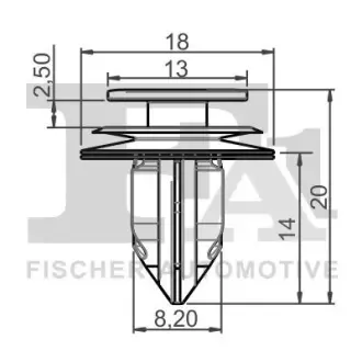 Кліпса кріплення (затискач) FA1 (Fischer automotive one) 77400275 Тойота Ленд крузер прадо 120