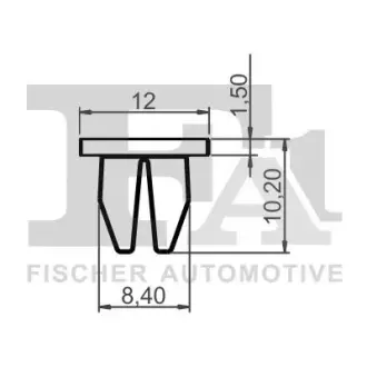 Кліпса кріплення (затискач) FA1 (Fischer automotive one) 89600065 Киа Рио 4