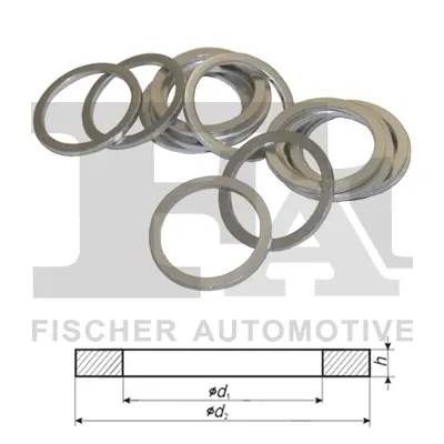 Алюминиевые шайбы/Al 12,00 x 18,00 x 1,50 FA1 (Fischer automotive one) 464310100