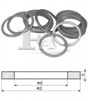 Алюминиевые шайбы/Al 12,00 x 18,00 x 1,50 fa1 (fischer automotive one) 464.310.100