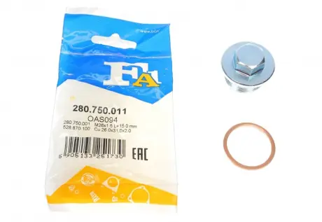 Болт піддону з шестигранною головкою FA1 (Fischer automotive one) 280.750.011
