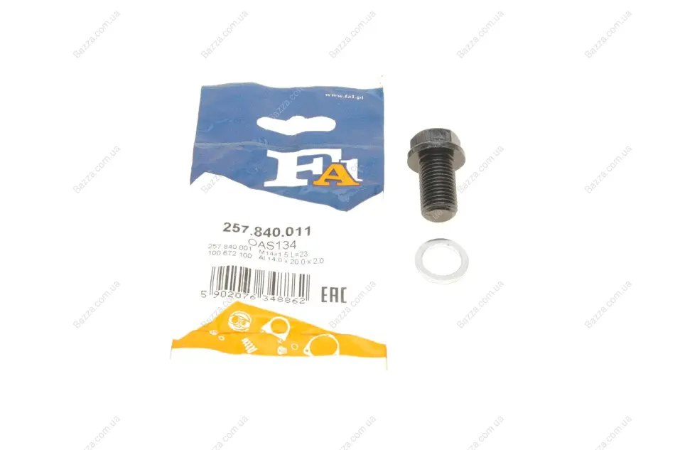 FISCHER HYUNDAI Масляная пробка + шайба ACCENT III 1.5 05-, ELANTRA III 2.0 01-, GETZ 1.5 04-, KIA FA1 (Fischer Automotive One) 257.840.011 (фото 1)