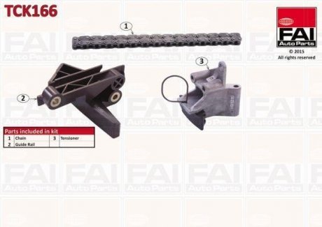 К-кт ланцюга ГРМ (без ущільнень) BMW 5 (E60/E60N) 03-/7 (E38) 95- fa1 (fischer automotive one) TCK166