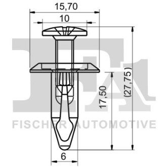 Кліпса кріплення (затискач) fa1 (fischer automotive one) 13300035