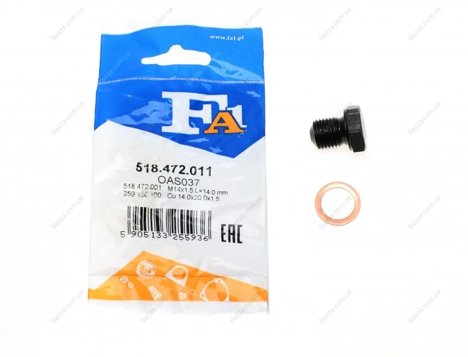 Масляные пробки/M14x15 L=144 FA1 (Fischer automotive one) 518.472.011
