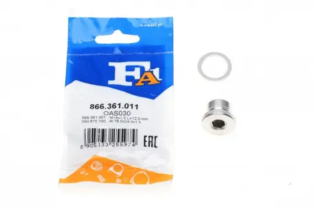 Масляные пробки/M18x15 L=12 FA1 (Fischer automotive one) 866.361.011