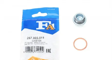 Масляные пробки/M22x15 L=9 FA1 (Fischer automotive one) 257.803.011