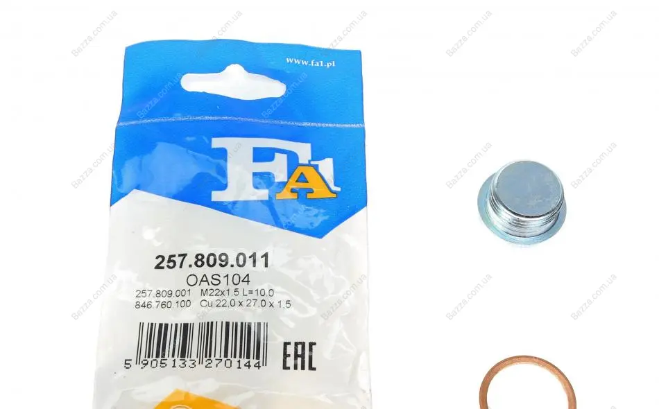 Масляные пробки/M22x15 L10 FA1 (Fischer automotive one) 257.809.011