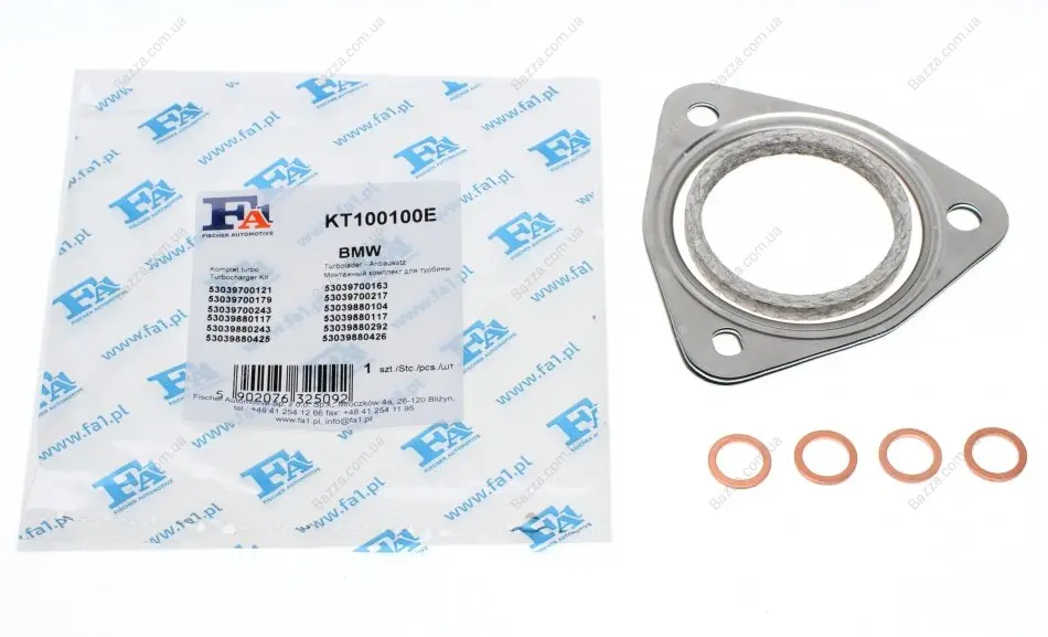 Монтажные комплекты для турбокомпрессоров FA1 (Fischer Automotive One) KT100100E (фото 1)