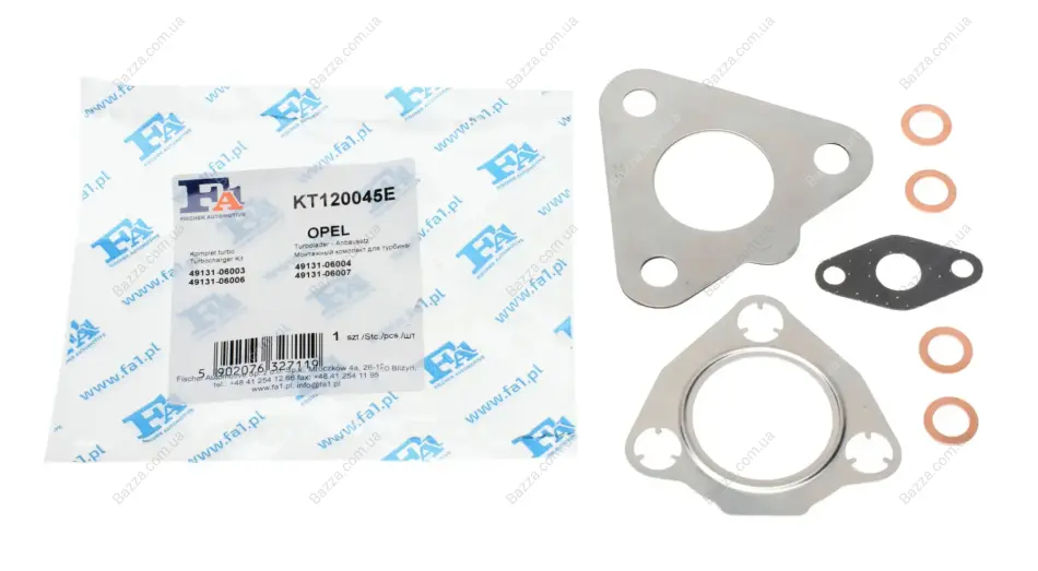 Монтажные комплекты для турбокомпрессоров FA1 (Fischer automotive one) KT120045E