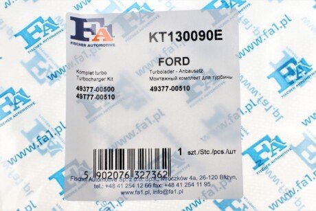 Монтажные комплекты для турбокомпрессоров fa1 (fischer automotive one) KT130090E