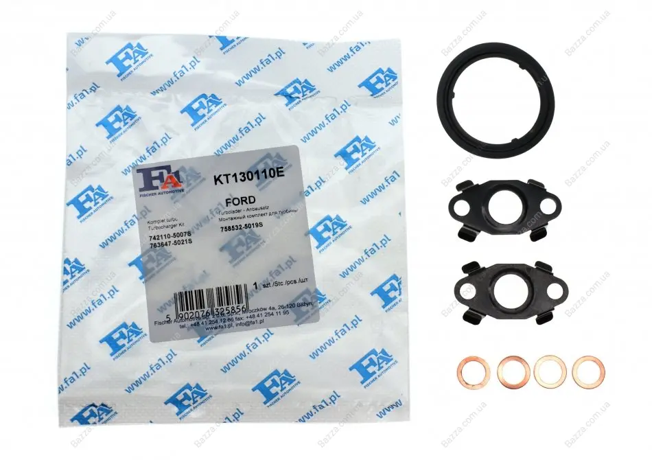 Монтажные комплекты для турбокомпрессоров FA1 (Fischer Automotive One) KT130110E (фото 1)
