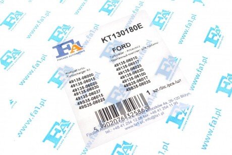 Монтажные комплекты для турбокомпрессоров fa1 (fischer automotive one) KT130180E