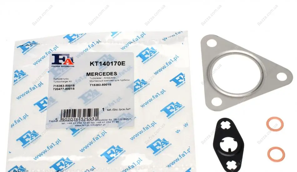 Монтажные комплекты для турбокомпрессоров FA1 (Fischer automotive one) KT140170E