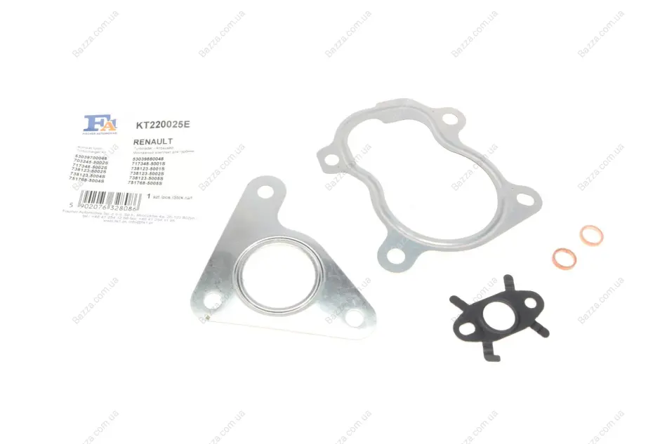 Монтажные комплекты для турбокомпрессоров FA1 (Fischer automotive one) KT220025E