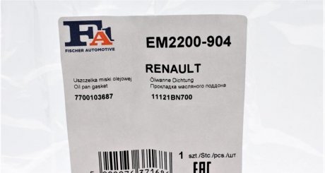 Прокладка масляного поддона RENAULT (Fischer) fa1 (fischer automotive one) EM2200-904