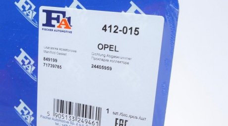 Прокладка выпускного коллектора fa1 (fischer automotive one) 412015