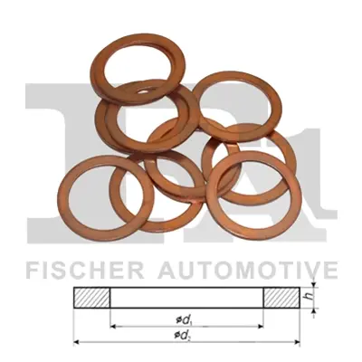 Уплотнительное кольцо/Cu 22,00 x 26,00 x 1,50 FA1 (Fischer automotive one) 696590100