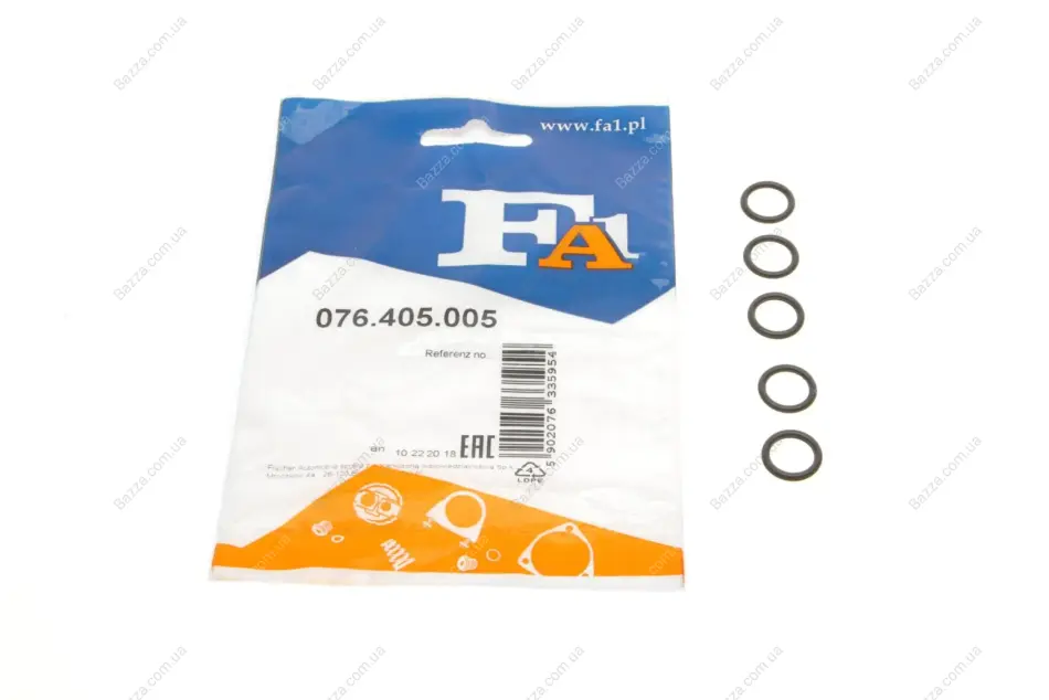 Уплотнительное кольцо/FPM 11,20 x 15,20 x 2,00 black FA1 (Fischer Automotive One) 076.405.005 (фото 1)