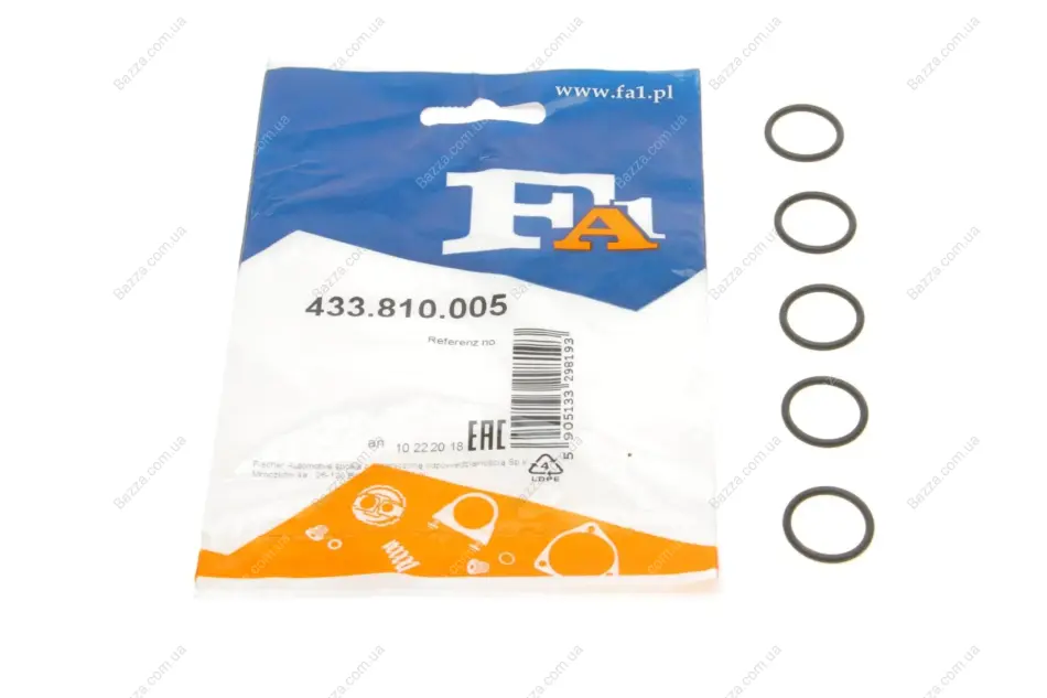 Уплотнительное кольцо/FPM 16,00 x 20,00 x 2,00 FA1 (Fischer Automotive One) 433810005 (фото 1)