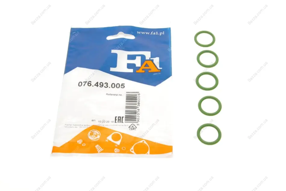 Уплотнительное кольцо/FPM 17,20 x 23,20 x 3,00 green FA1 (Fischer automotive one) 076493005