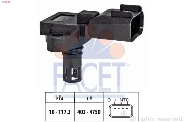 Датчик тиску повітря facet 103203