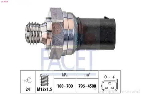 Датчик тиску facet 250028