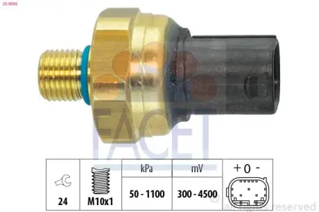 Датчик тиску палива MB Sprinter W906/W907/W910 2.2-3.0 06- facet 250085 Мерседес Виано