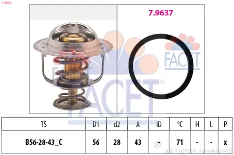 Термостат facet 78650
