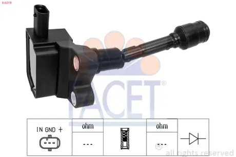 Котушка системи запалювання facet 96519 Форд Б-макс