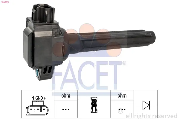 Котушка системи запалювання facet 96539