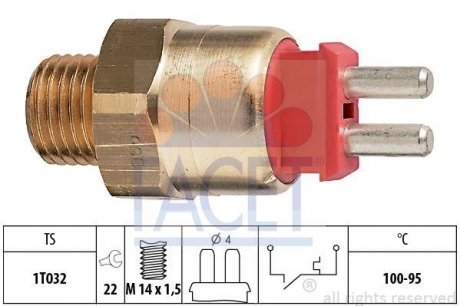 1 850 169 Датчик включения вентилятора facet 7.5169 на Мерседес W220