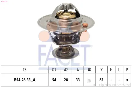 1 880 371S Термостат Facet 78371S