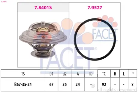1 880 401 Термостат Facet 78401
