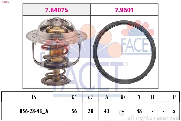 1 880 408 Термостат facet 78408