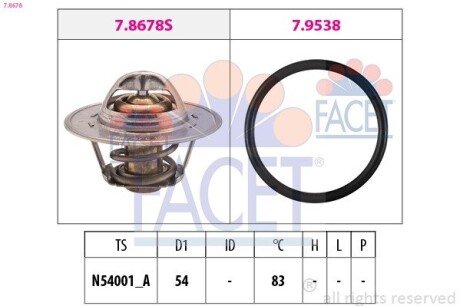1 880 678 Термостат facet 78678 на Сеат Кордоба