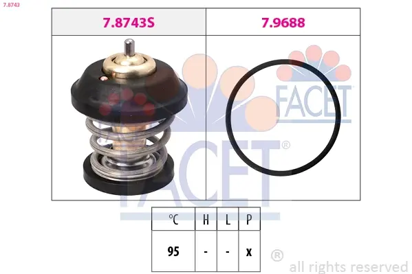 1 880 743 Термостат facet 78743