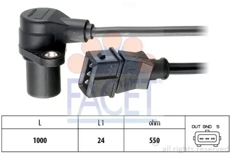 1 953 228 Датчик положения распредвала facet 90228 Chevrolet Nubira