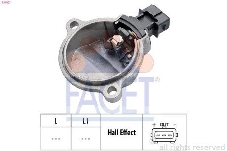 1 953 401 Датчик положения распредвала facet 90401