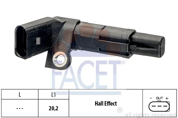 1.953.683 Датчик коленвала Facet 90683 (фото 1)