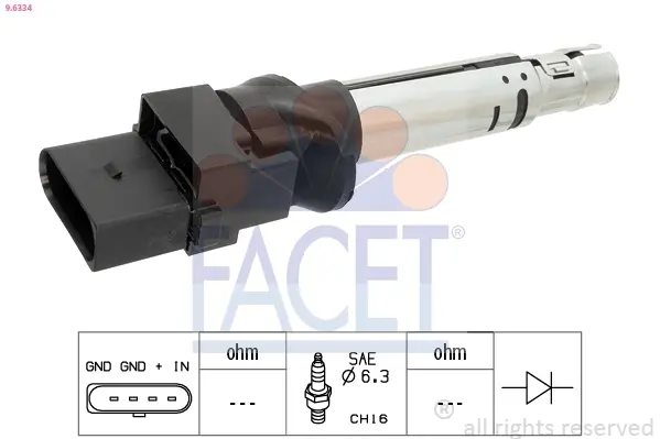 1 970 434 Катушка зажигания facet 9.6334