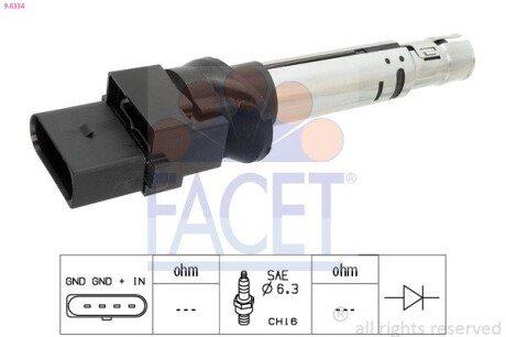 1 970 434 Катушка зажигания facet 9.6334