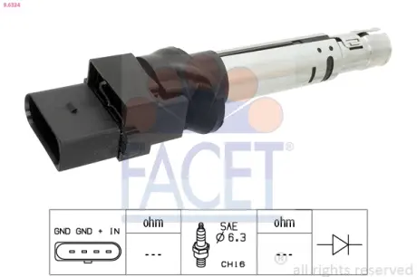 1 970 434 Катушка зажигания facet 9.6334